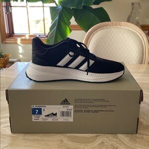 NEW IN BOX Adidas X PLR PATH Cloudfoam Black and White Ladies Sneakers size 7